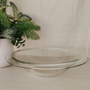 Vintage Rolled Edge Clear Glass Bowl